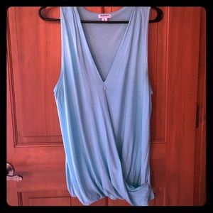 Turquoise cotton tank top